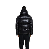 Veste d'hiver chaude coupe-vent à capuche, veste matelassée brillante, veste d'extérieur épaisse en duvet pour homme, vente chaude 2027