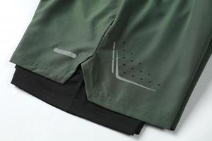 Pantalones cortos de gimnasio personalizados baratos del fabricante 2 en 1 de 5 pulgadas Pantalones cortos de hombre de talla grande de malla de poliéster - Product Image 6