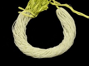 Cuentas de Prehnita AAA+ de 2 mm, Microfacetadas, en Forma de Rondelle, Cuentas de Prehnita Verde Natural, Piedras Preciosas Semipreciosas para la Fabricación de Joyas - Product Image 3