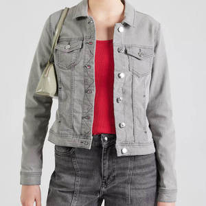 Women's Vintage Washed Denim Jacket Casual Long Sleeves Button up Jeans Coat Stylish Outerwear Jacket For Women - Product Image 5
