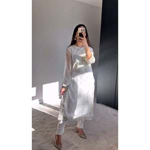 Top elegante de diseñador para mujer-Conjunto de traje Dupatta Sharara para ropa de fiesta - Product Image 5