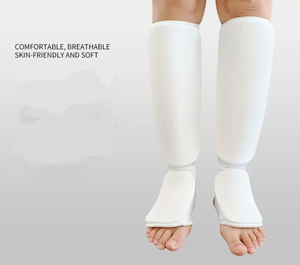Professional Manufacturer Safety Sportswear Adjustable Elasticity Shin Guards Indoor Fighting Sportswear Breathable Shin In <b>Step</b> - Product Image 3