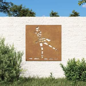 Decoración de Pared de Jardín de Acero Corten Oxidado, 21.7x21.7 Pulgadas, Producto de Arte Metálico - Product Image 1