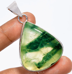 Pendentif ovale en agate plaqué argent tibétain vintage FE, serti de pierres, style bohème, certifié IGI, bijoux unisexes, cadeau - Product Image 3