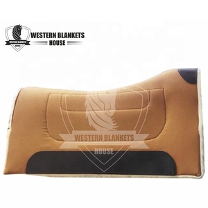 High Quality Western <b>Dressage</b> Horse Saddle Pad Best Price Neoprene Wool Cotton Fabric Fleece Fur Bottom Leather Shell Polycotton - Product Image 6