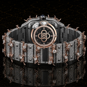 Montre de luxe pour homme en moissanite haut de gamme, pierres VVS, bracelet entièrement pavé - Product Image 4