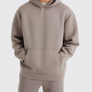 Ensemble sweat-shirt et jogging pour homme, couleur unie, ensemble décontracté en coton mélangé, sweat-shirt à manches longues et pantalon - Product Image 6
