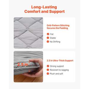 <b>Japanese</b> 9-Layer Foldable Tatami <b>Mattress</b> Queen Size 80 X 60 X 2.5 Inches Gray Fastener Storage Bag for Dormitory Sleep <b>Floor</b> - Product Image 5