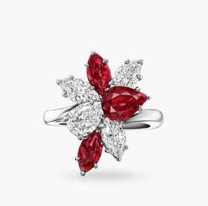 Anillos de Diamantes de Oro Blanco para Mujer, Corte Pera, Diamantes Naturales Color D, Certificados por IGI, Joyería Romántica para Boda - Product Image 5