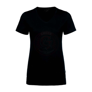เสื้อยืดผู้หญิงพรีเมียม ผ้าฝ้าย 100% คอวี แขนสั้น ระบายอากาศ แห้งเร็ว พิมพ์ลายดิจิทัล แฟชั่นลำลอง สั่งทำได้ - Product Image 4