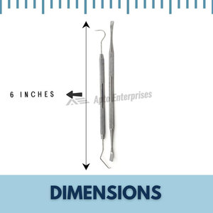 Professional Manual Dental Tools 2-Pack Dentist Pick Tartar Scraper Medical Grade Stainless Steel CE Certified Tooth Stains - Product Image 6