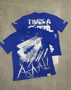 Camiseta Corta de Lujo para Hombre, Estilo Vintage, Oversize, 100% Algodón, Estampado DTG, Diseño Gráfico Urbano - Product Image 3
