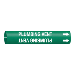 Marqueur de tuyau Brady Snap-On pour l'identification des conduites de ventilation de la plomberie industrielle - Product Image 1