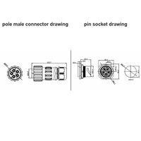 Connecteur étanche 5 broches 50A 300V à âme en cuivre pour l'énergie photovoltaïque