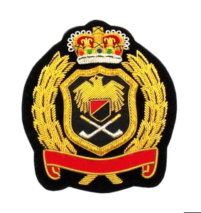 Badge de luxe brodé à la main, écologique, sans nickel, avec épingle de sûreté, décoration personnalisée, badges brodés à la main - Product Image 1