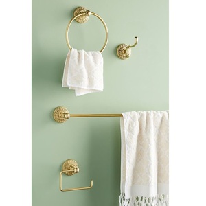 Premium Solid Brass Bathroom Accessories Set Towel Bar Ring <b>Hook</b> Toilet Paper Holder Glass <b>Shelf</b> Luxury Home Hotel Hardware - Product Image 1