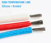 Hitzebeständiges Hochtemperatur-Silikon-Glasfaser-ummanteltes Elektrokabel 300°C 0,3mm 0,5mm 0,75mm 1,5mm 2,5mm 4mm 6mm