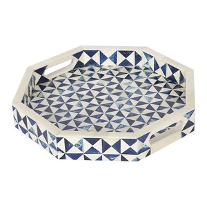 Rectangle MOP Food Serving Tray Resin <b>Mother</b> Of Pearl Inlay Food Supply Platter Tabletop Kitchen Food Decorative Serving Tray - Product Image 3