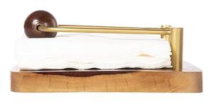 Moderno Porta Servilletas de Madera Maciza con Barra de Presión de Acero Inoxidable, Porta Servilletas Cuadrado Decorativo de Madera para Restaurante y Hogar - Product Image 2