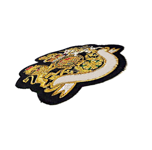 Handmade Golden Customized Embroidery Badges-Eco-Friendly Nickel-Free Luxury Custom Design - Product Image 6