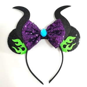 Diadema inspirada en orejas de maléfica para Halloween, diadema inspirada en Minnie Mouse, gran oferta - Product Image 2