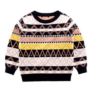 Pull en laine acrylique douce de haute qualité à col rond, motif jacquard classique confortable, style décontracté, logo frontal, chaud pour l'automne - Product Image 5