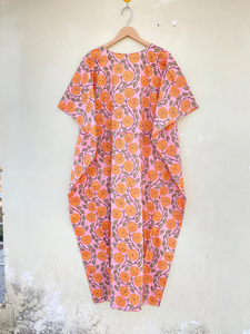 Vestido Kaftán Informal de Verano con Estampado Floral Tropical, sin Mangas, de Algodón, para Mujer, Ropa de Playa, Estilo Asia Pacífico - Product Image 5