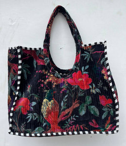 Designer Printed Velvet Quilted Shoulder Bag Stylish Evening <b>Purse</b> with Premium Finish - Product Image 4