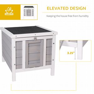 Conigliera Classica XL in Legno di Abete per Esterni con Tetto Impermeabile Grigio per Conigli, Porcellini d'India e Anatre - Solido Recinto per Animali - Product Image 5