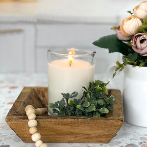 Tazón cuadrado pequeño de madera natural para masa, tazón para pan, decoración de centro de mesa de madera de mango macizo, tazón para velas a precio barato - Product Image 4