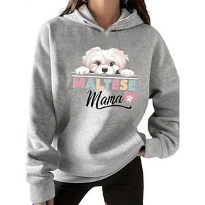 Sweat-shirt oversize à logo personnalisé pour femme, coupe lourde, épaules tombantes, streetwear vierge - Product Image 1