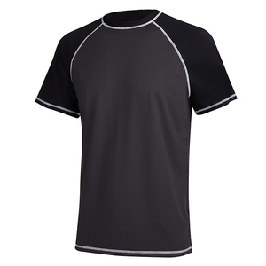<b>Custom</b> Short Sleeve Rashguard <b>Compression</b> <b>Shirt</b> Quick Dry Polyester Spandex Athletic OEM ODM Supplier - Product Image 1