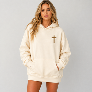 Sweat à capuche unisexe en polaire d'hiver surdimensionné, motif Jésus, respirant, streetwear, avec impression « Jésus t'aime » au dos, 100 % coton - Product Image 3