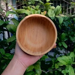Bamboo Eco-Friendly Sustainable Salad Serving Set with Spoon and Fork White Handle Dishwasher Safe for Kitchen <b>Buffet</b> <b>Table</b> - Product Image 6