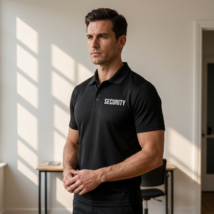 Customized Color High Quality Security Guard Polo Shirt Men Short Sleeve Uniform Tactical Workwear Custom Logo All Seasons - Product Image 2