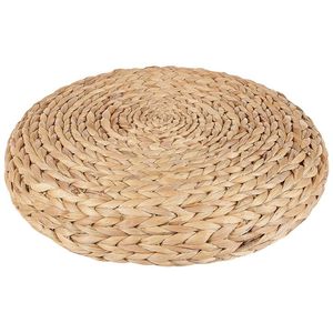Vietnamese Handwoven Water Hyacinth Floor Cushion Rustic <b>Round</b> Meditation Seat <b>Pouf</b> Ottoman Furniture - Product Image 6