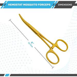 ชุดคีมหนีบหลอดเลือดแบบโค้งและตรง ยี่ห้อ Full Gold Halsted Mosquito Forceps ขนาด 5 นิ้ว รุ่น DC-S-9 ได้รับการรับรองมาตรฐาน CE รับประกัน 1 ปี - Product Image 4