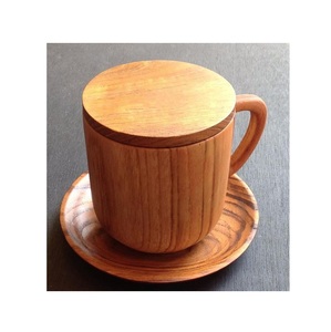 Tasses en bois artisanales de qualité supérieure, vaisselle rustique naturelle pour café, thé, lait, boissons chaudes, usage domestique et gastronomique - Product Image 5
