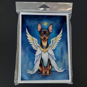 Whimsical A7 Tamaño 5x7 Miniatura Pinscher My Angel Tarjetas de notas en blanco Paquete de 8 con sobres Tarjetas de felicitación - Product Image 3