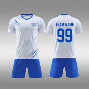 เสื้อฟุตบอลทีมฝึกซ้อม ราคาส่ง รับทำโลโก้ ชุดยูนิฟอร์มผู้ชายราคาถูก ผ้าโพลีเอสเตอร์ 100% ระบายอากาศได้ดี - Product Image 4