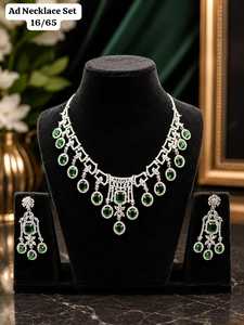 Parure de bijoux de mariée en zircon rose pour femme, collier et boucles d'oreilles, en laiton plaqué rhodium et acier inoxydable, style classique pour mariage, micro-pavé - Product Image 2