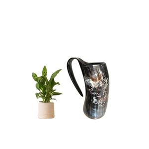 Jarra de cuerno vikingo para beber, taza hecha a mano para padrinos de boda, padrino de boda y regalos únicos para hombres - Product Image 2