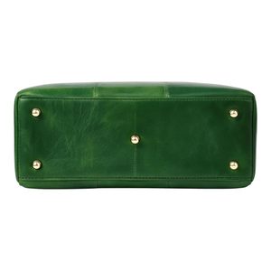 Bolsa de Viaje de Cuero Genuino Estilo Vintage, Forma de Barril, Unisex, Ligera, con Correa para el Hombro, Cierre de Cremallera, Clásica, Grande, para Fin de Semana - Product Image 2