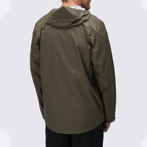 Veste imperméable à capuche pour homme, vêtements décontractés pour l'extérieur, coque en polyester, fermeture éclair, style automne, vert - Product Image 2