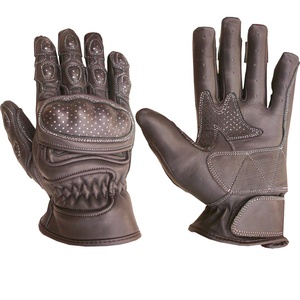 Gants de motocross courts en cuir véritable marron Keven Impex, best-sellers, avec protection thermique/isolante Pyrotect, unisexes, imperméables - Product Image 1