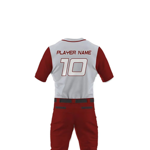 Pantalones de Béisbol Rojos para Hombre, Cierre de Botones, Corte Regular, Color Sólido, Poliéster, Ropa Deportiva para Todas las Temporadas - Product Image 5