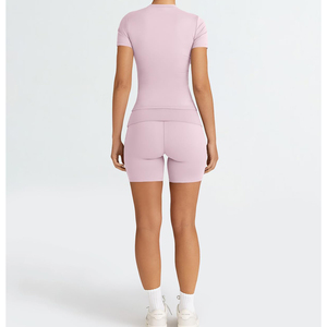 Ensemble de sport 2 pièces pour femme : soutien-gorge de sport et short taille haute, séchage rapide, respirant, tenue d'entraînement, fitness, yoga, vêtements de sport - Product Image 3