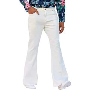 2025 <b>Men's</b> Retro 60s 70s Disco <b>Flared</b> Bell Bottom Denim <b>Jeans</b> Comfort Stretch Fit Stylish Vintage Design - Product Image 2