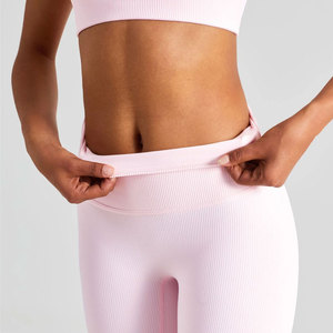 Women Crop Top Biker Shorts Set Wholesale Matching Workout Outfit Custom Fitness Sportswear OEM Private Label Factory - Product Image 5