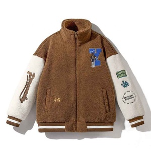 Wholesale OEM New Arrival Latest Custom Wool & Leather Cool Style Fleece Winter Varsity <b>Jackets</b> <b>Baseball</b> Bomber Letterman <b>Jacket</b> - Product Image 3